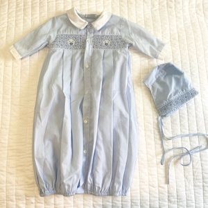 NWOT Feltman Brothers Newborn Gown and Bonnet